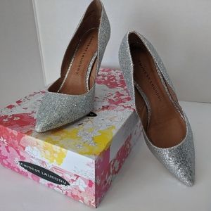 Chinese Laundry Silver Glitter High Heels
